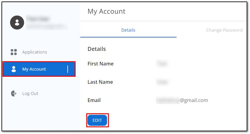 Image showing how to edit your account details.